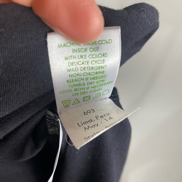 LILLY PULITZER Becket Pima Cotton Long Sleeve Black Dress Womens XSmall - Picture 10 of 10